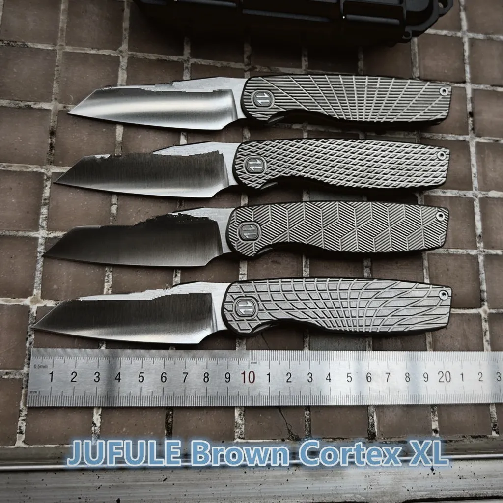 154CM Cortex XL Front Flipper — Titanium EDC, Titanium handle