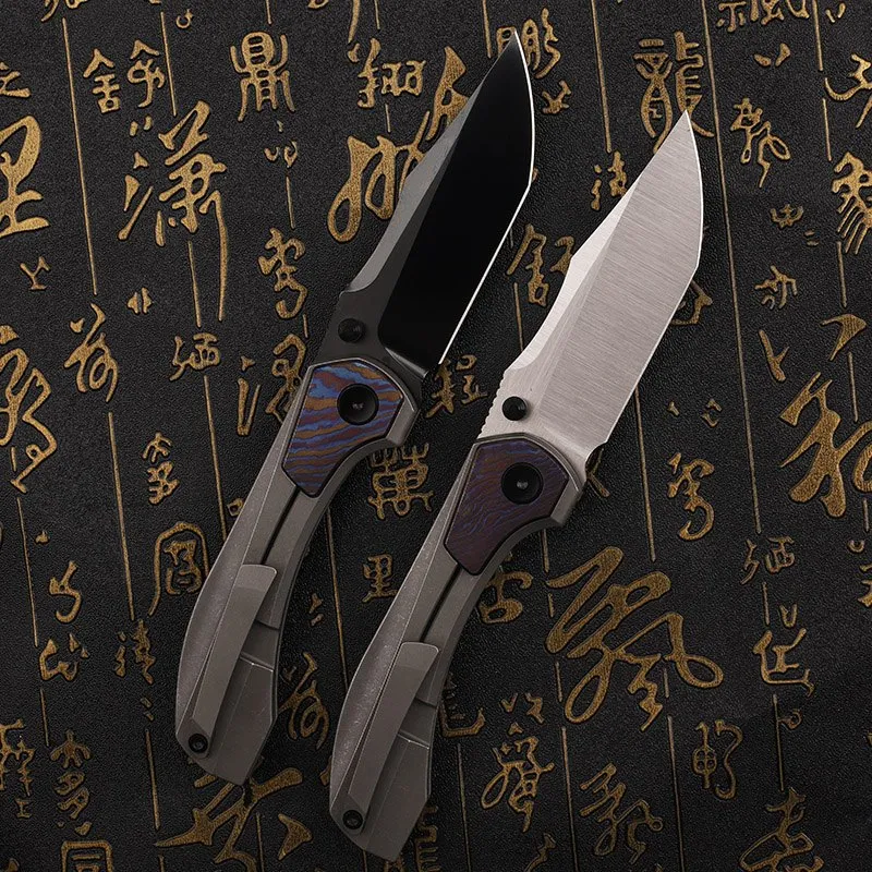 M390 Titanium Folding Knife — Titanium EDC, Titanium handle