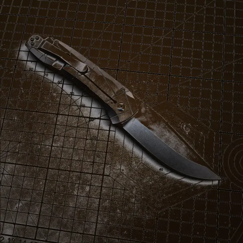 S90V Titanium Folding Knife — Titanium EDC, S90V steel S90V Titanium Folding Knife — Titanium EDC, S90V steel