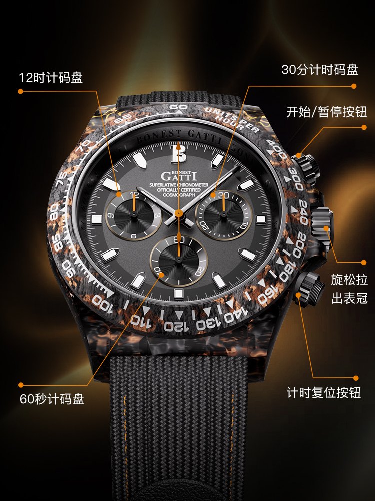 BONEST GATTI 9010 Automatic Mechanical Watch for Men — Tools, Premium steel — capture 2