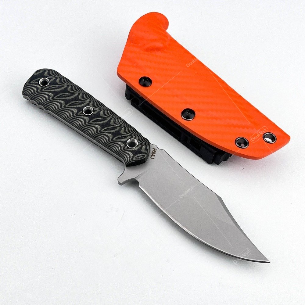 Exquisite Heavy-Duty Jungle Adventure RMJ Straight Knife G10 Handle Utility Camping & Outdoor EDC Tools Great Gift for Festivals — Fixed Blade, G10 handle