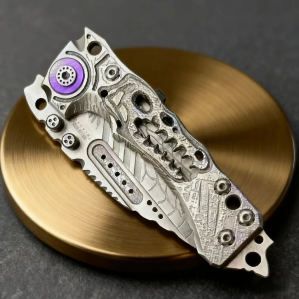 Miller Bros T1 Folding Knife — Titanium EDC, Titanium handle