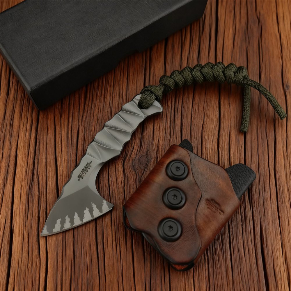 Miller Fixed Blade Knife Small Axe D2 Blade and Handle High Quality Outdoor EDC Survival Camping Hiking Hunting Tool — Fixed Blade, Premium steel