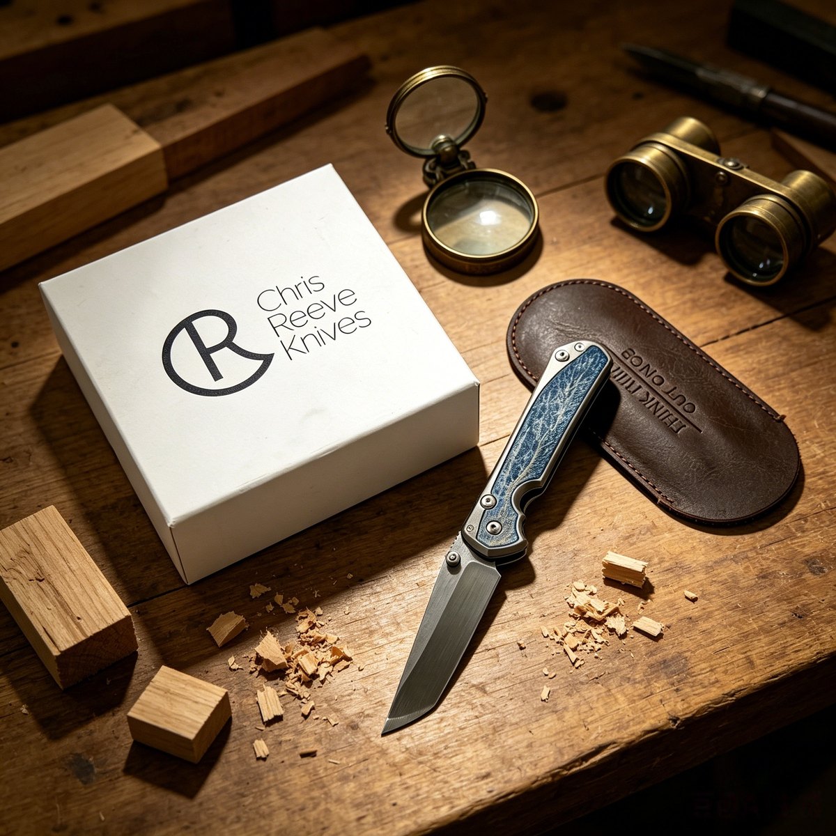 Chris Reeve - Lightning Storm, high-quality M390 steel, titanium alloy handle, small Sha model mini folding knife — Titanium EDC, Titanium handle