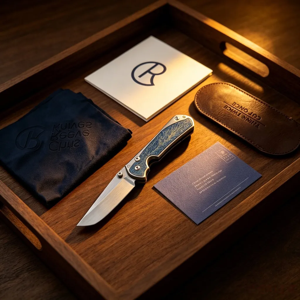 M390 Lightning Storm Folding Knife — Titanium EDC, Titanium handle — capture 3
