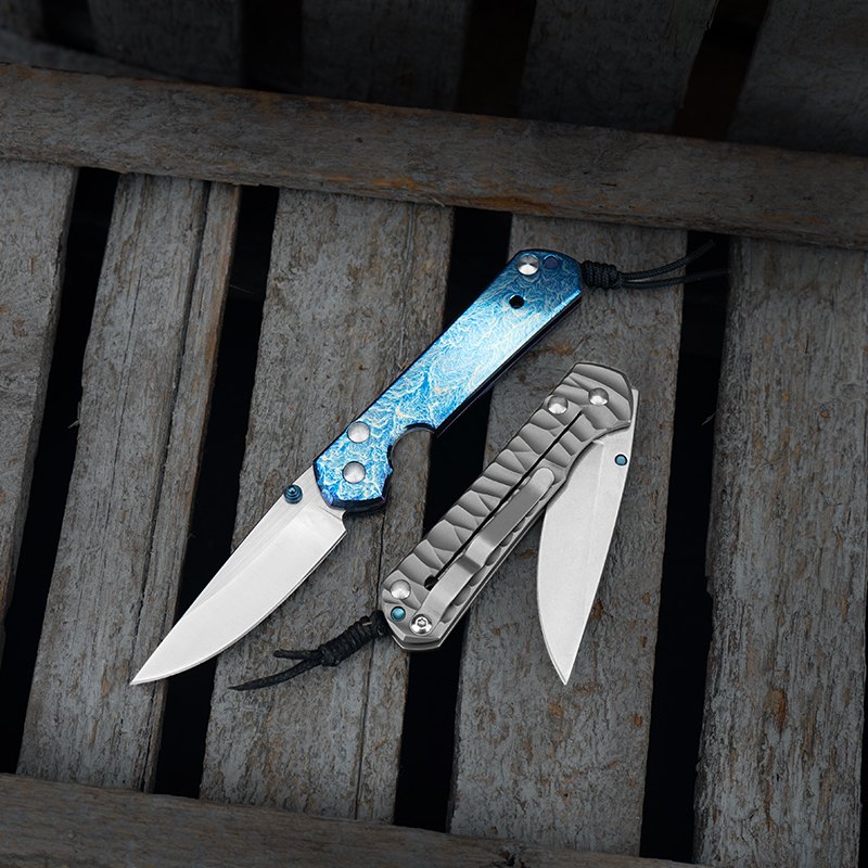Chris Reeve Titanium Alloy Handle 14C28N Pocket Folding Knife Outdoor TC4 Portablet Men's Gift EDC Tools Camping Hiking Knives — Titanium EDC, Titanium handle