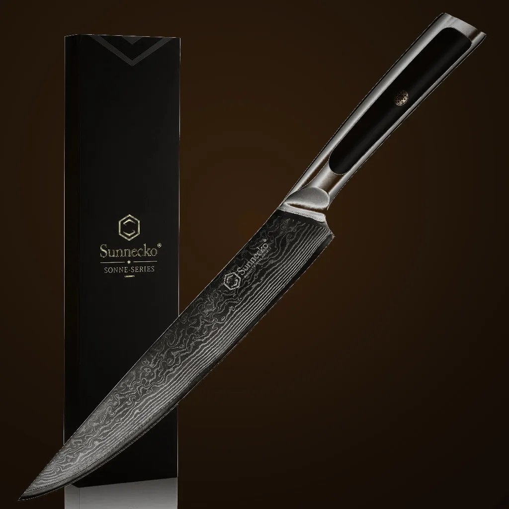 8" VG-10 Slicing Knife — Damascus, Damascus steel
