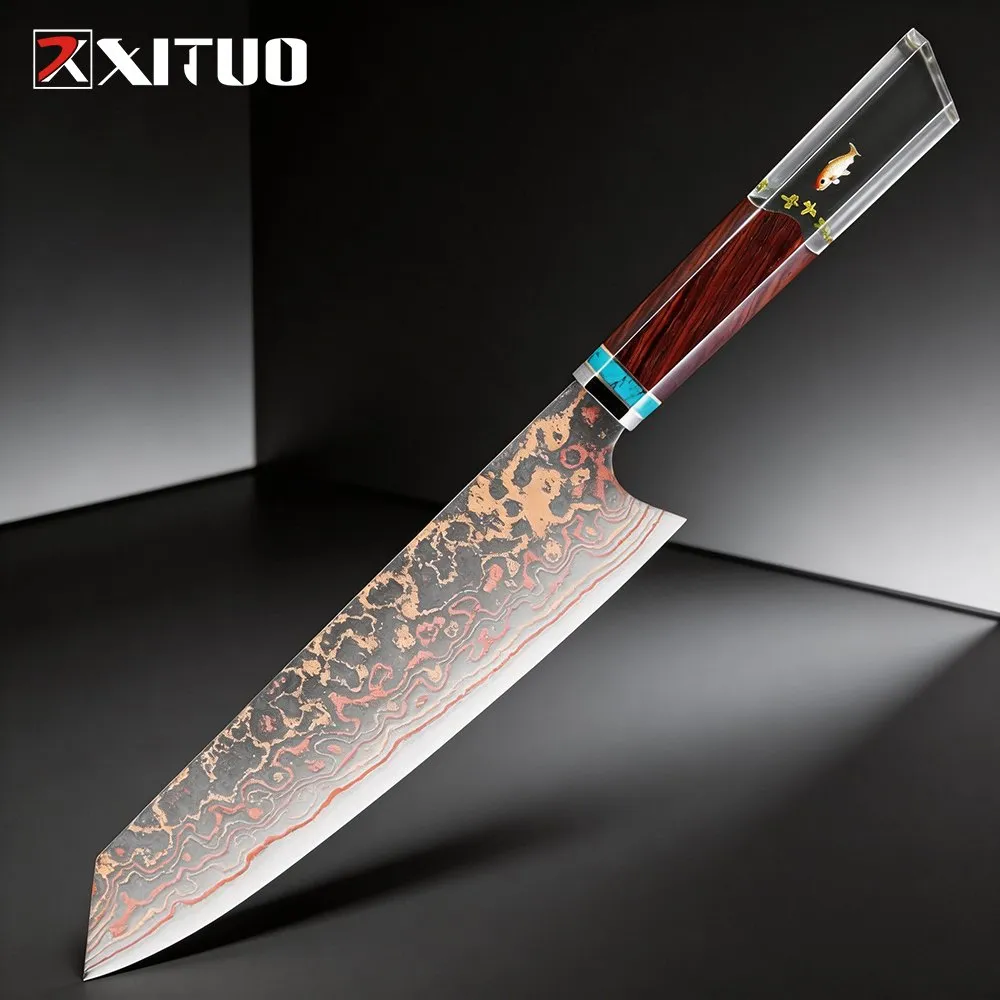8" Kiritsuke — Damascus, Damascus steel