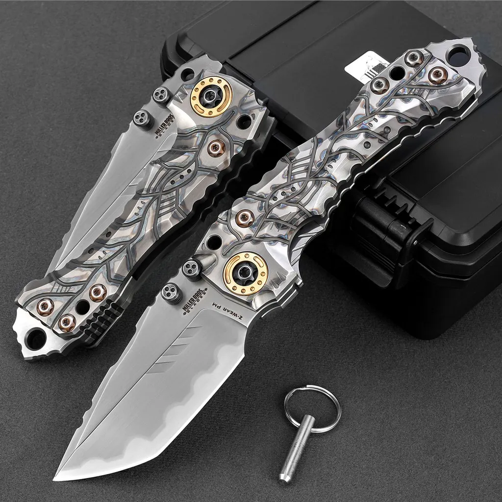 VG-10 T1 Folding Knife — Titanium EDC, Titanium handle