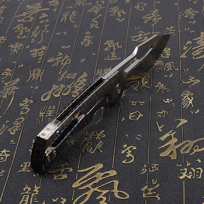 M390 Titanium Folding Knife · 036 — Titanium EDC, Titanium handle