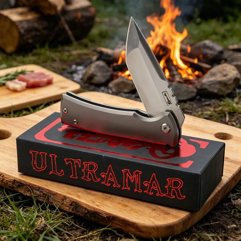 M390 Redeemer Folding Knife — Titanium EDC, Titanium handle — capture 2