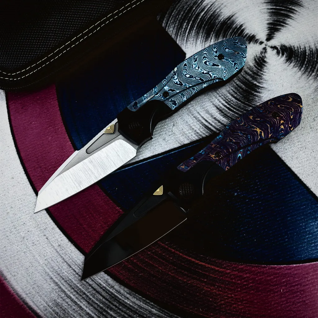 M390 Horse-handle Folding Knife · Bearing — Titanium EDC, Titanium handle
