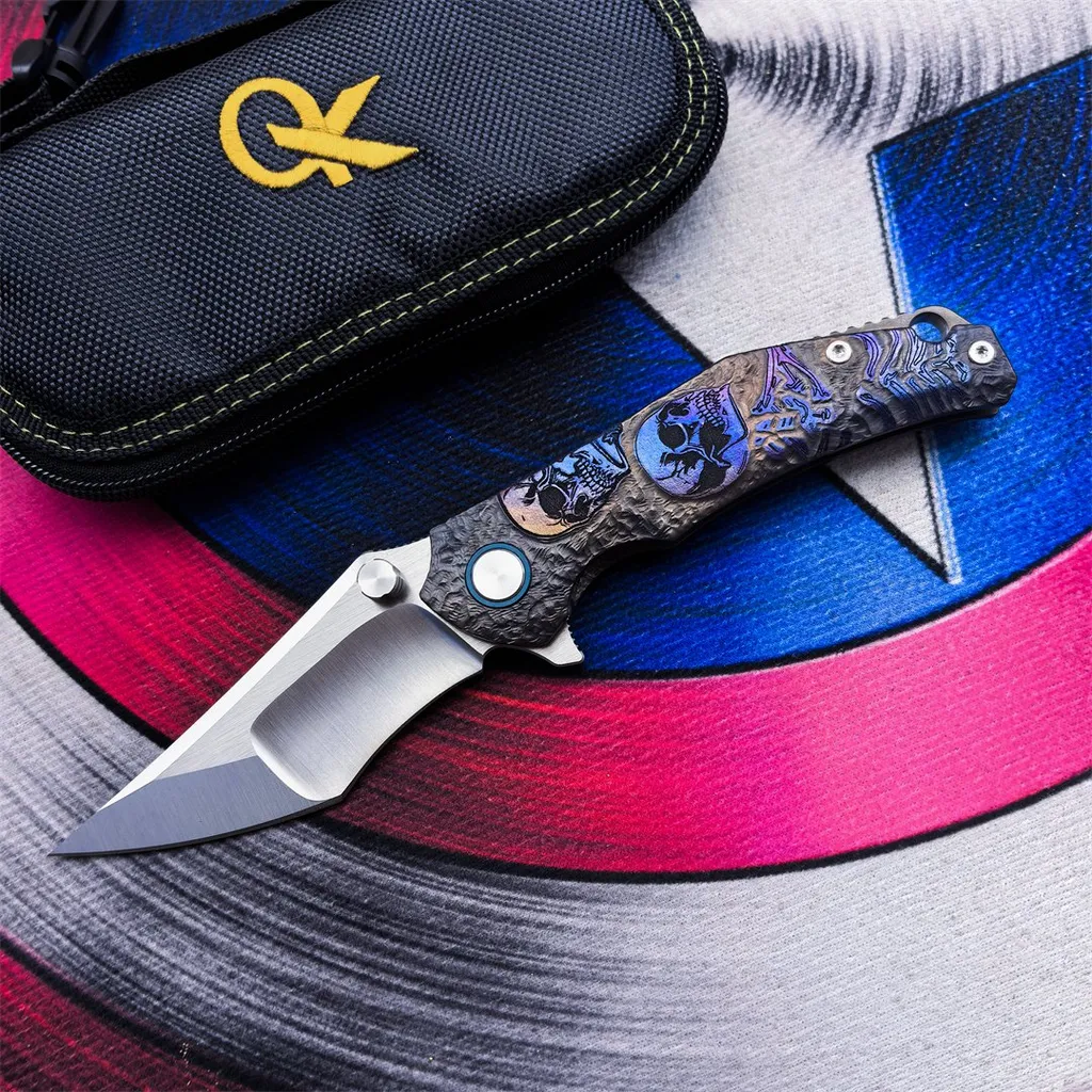 QK VG-10 Folding Knife — Titanium EDC, Titanium handle