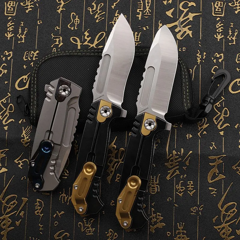 10Cr15 Titanium Folding Knife — Titanium EDC, Titanium handle