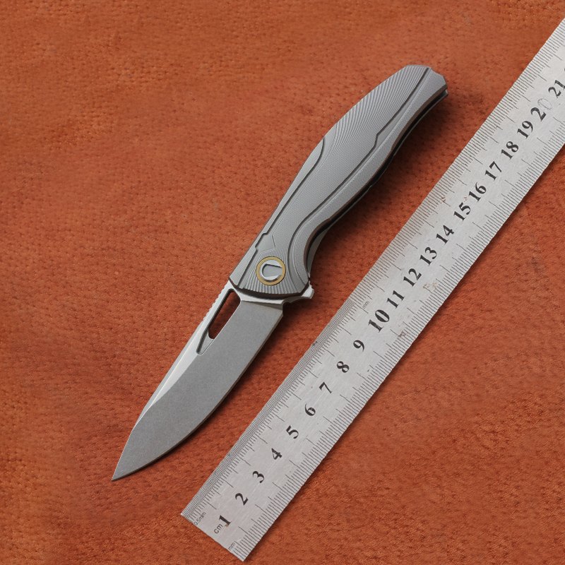 VESPA F7 , blade: M390 Handle: TC4 titanium alloy, EDC tool — Titanium EDC, Titanium handle — capture 2