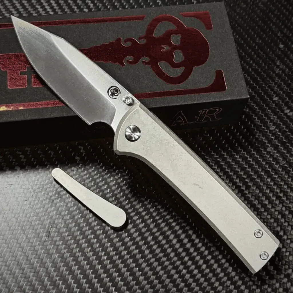 M390 Scapegoat Folding Knife — Titanium EDC, Titanium handle