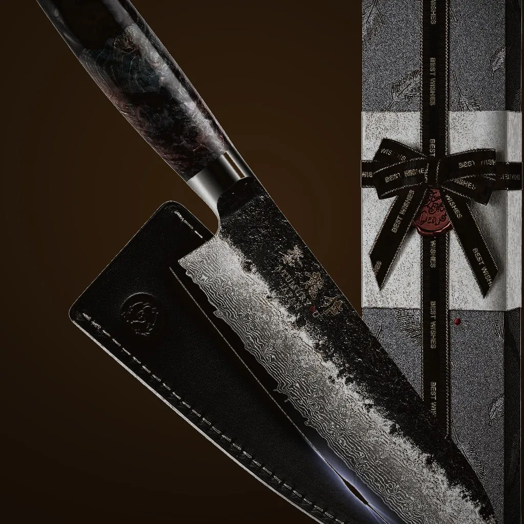 7" VG-10 Santoku — Damascus, Damascus steel