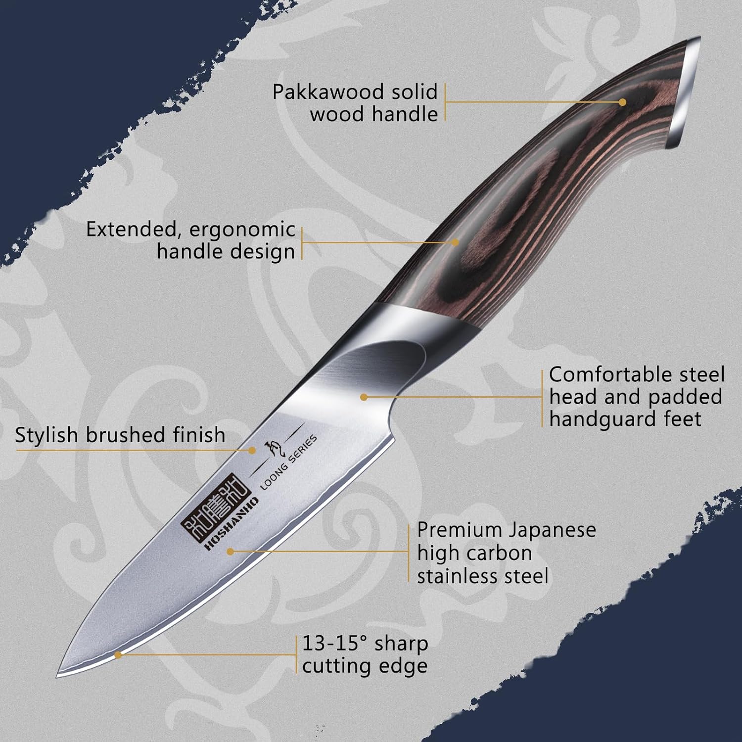 HOSHANHO 3.75 inch Paring Knife, Ultra Sharp Japanese Kitchen Fruit Knife — Kitchen, Premium steel — capture 2