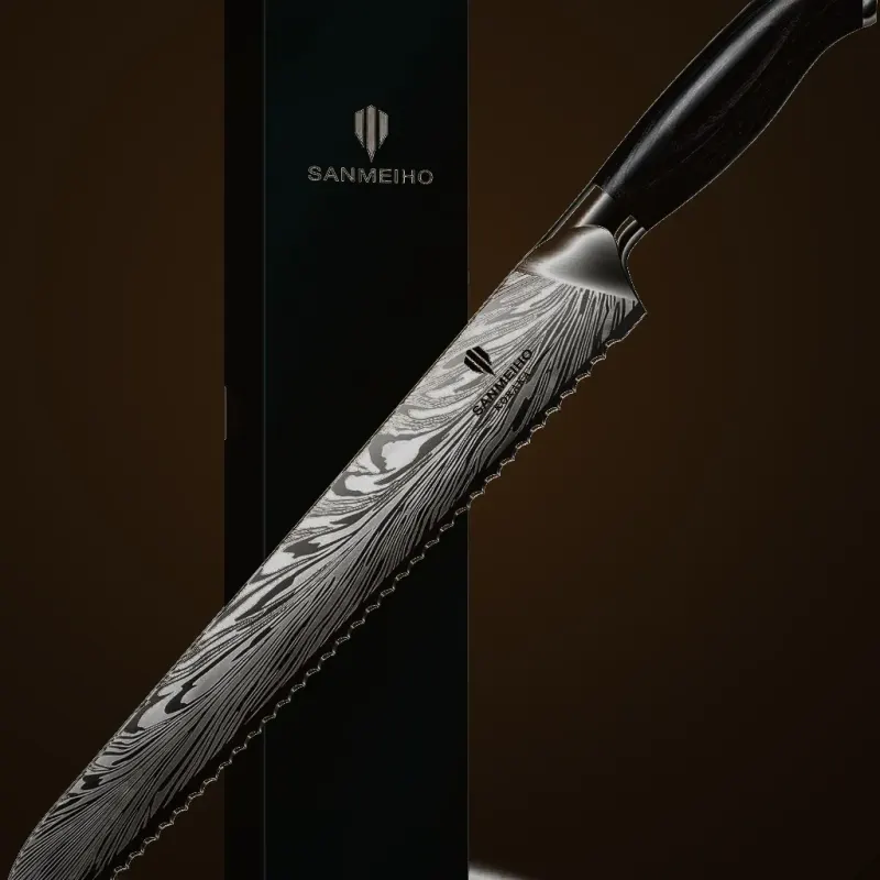 Sanmeiho 10" Bread Knife — Kitchen, Powder steel steel Sanmeiho 10" Bread Knife — Kitchen, Powder steel steel