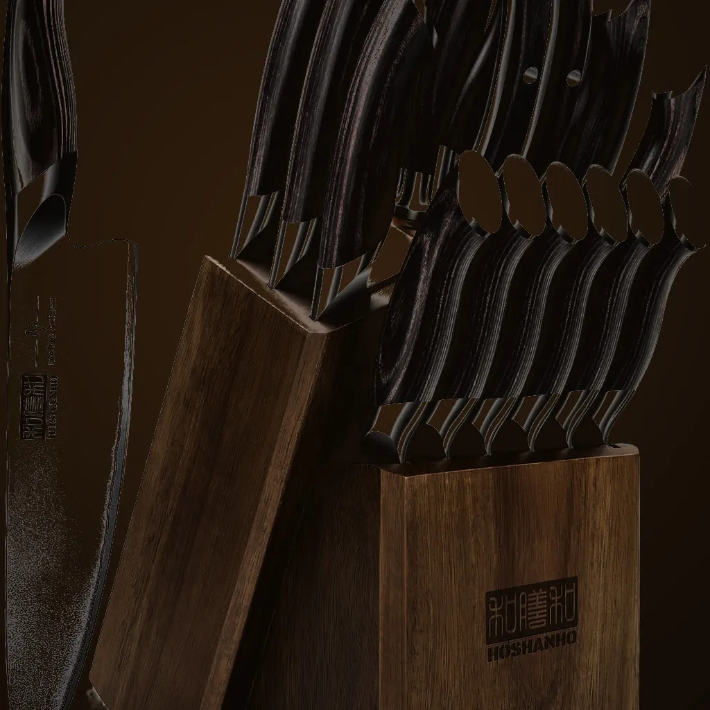 Hoshanho 16-piece Knife Block Set — Kitchen, Premium steel