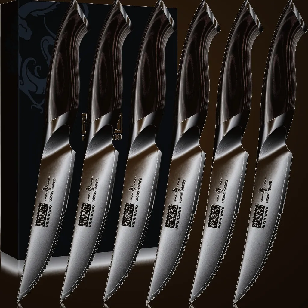 Hoshanho 6-piece Steak Knife Set — Kitchen, Premium steel