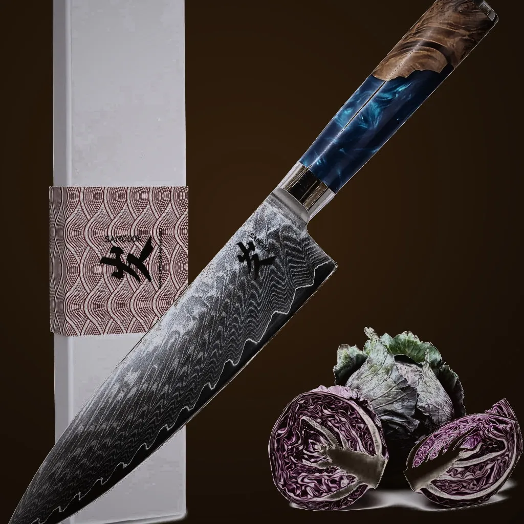 Samcook 8" VG-10 Chef Knife — Damascus, Damascus steel