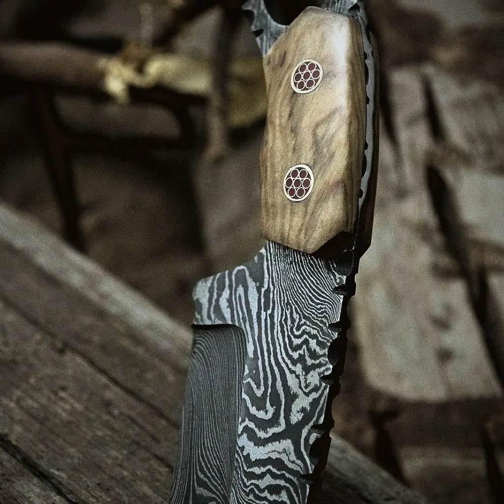 Mini Cleaver — Damascus, Damascus steel