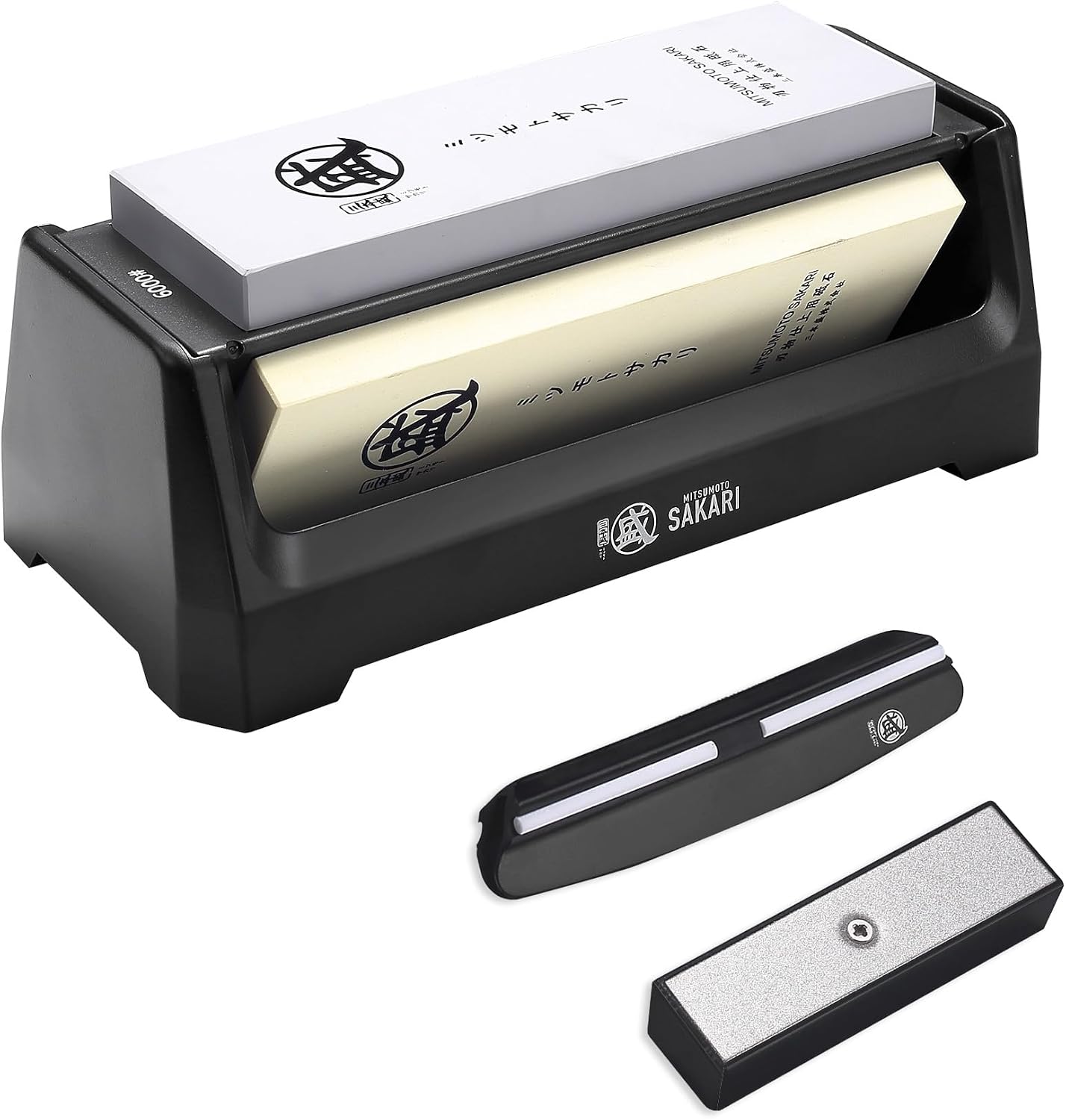MITSUMOTO SAKARI 240/1000/6000 Grit Whetstone, 3-Side Sharpener Stone — Knife Making, Whetstone