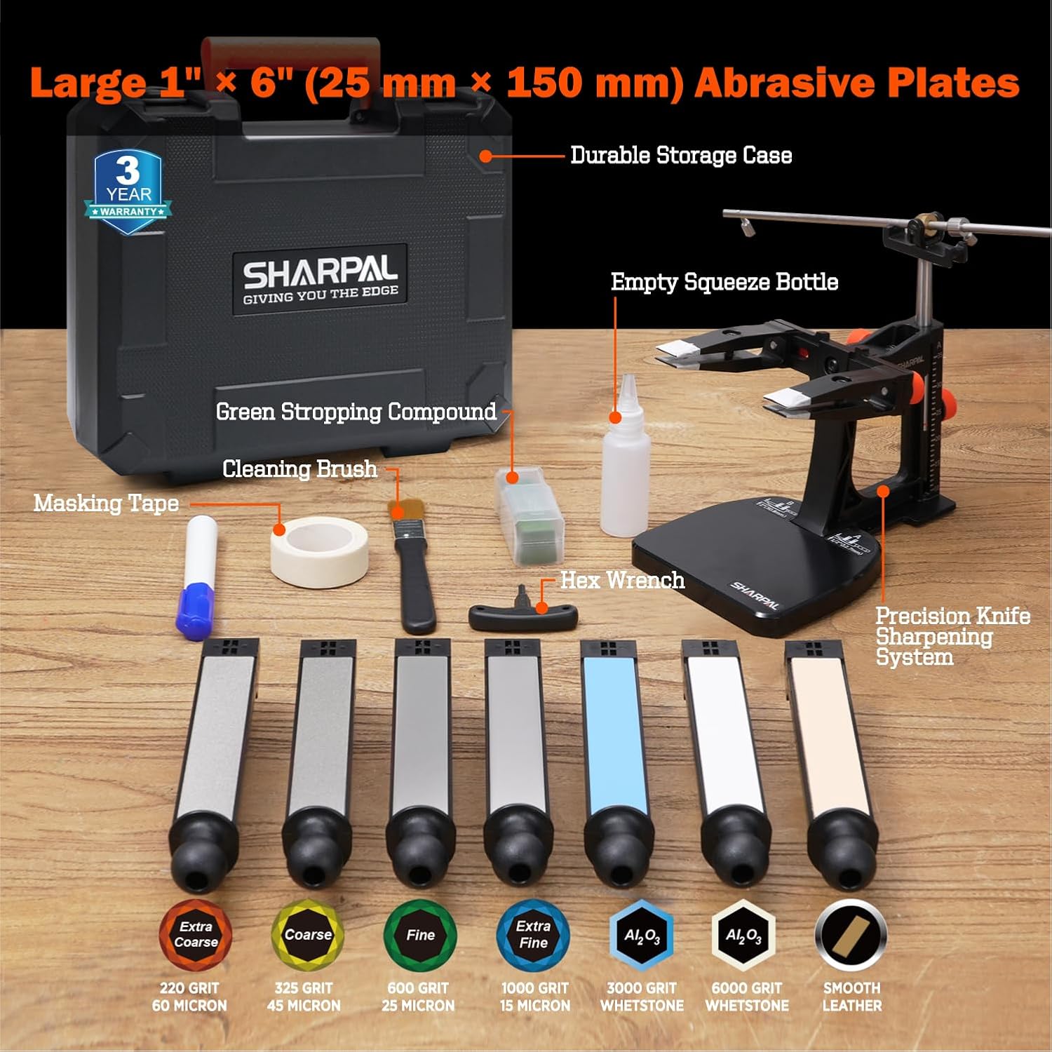 SHARPAL 202H Precision Knife Sharpening System, Adjustable Angle 10–35° — Knife Making, Guided sharpening system — capture 2