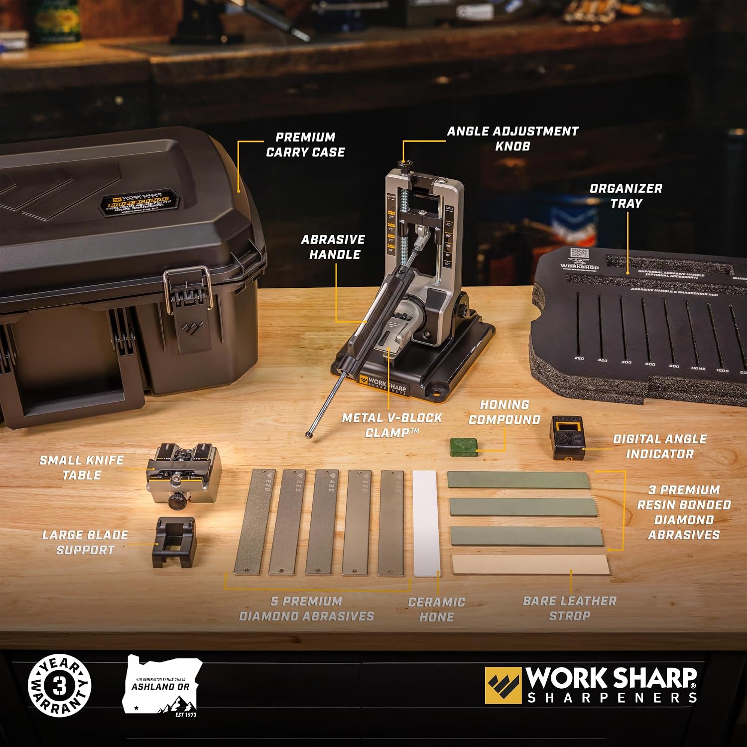 Work Sharp Professional Precision Adjust Knife Sharpener Full Knife Sharpening Kit (Professional Precision Adjust Elite) — Knife Making, Guided sharpening system — capture 2