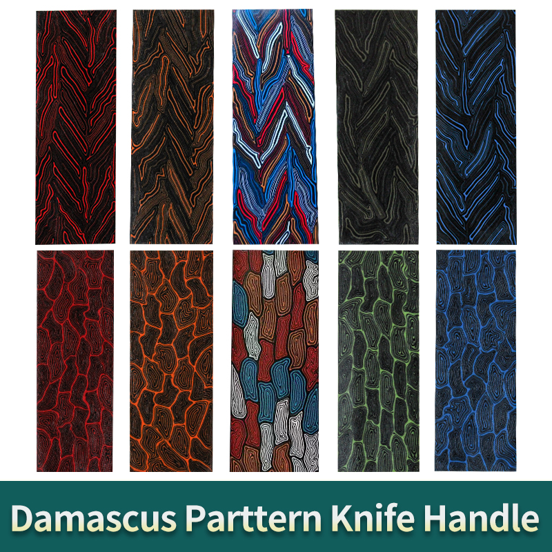 G10 Knife Handle Materials Blanks Damascus Pattern Scales for Making 1 Pcs — Knife Making, G10 Damascus-pattern scales