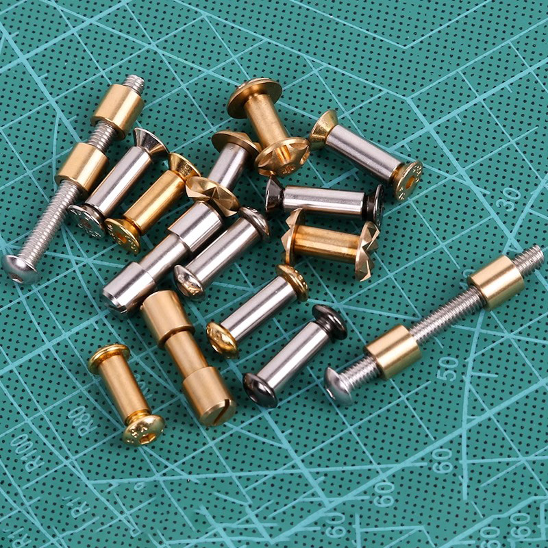 Knife Handle Bolt Screw Rivets Fastener Brass Stainless Steel for Making Material Scales 1 Pcs — Knife Making, Brass & steel rivets — capture 3