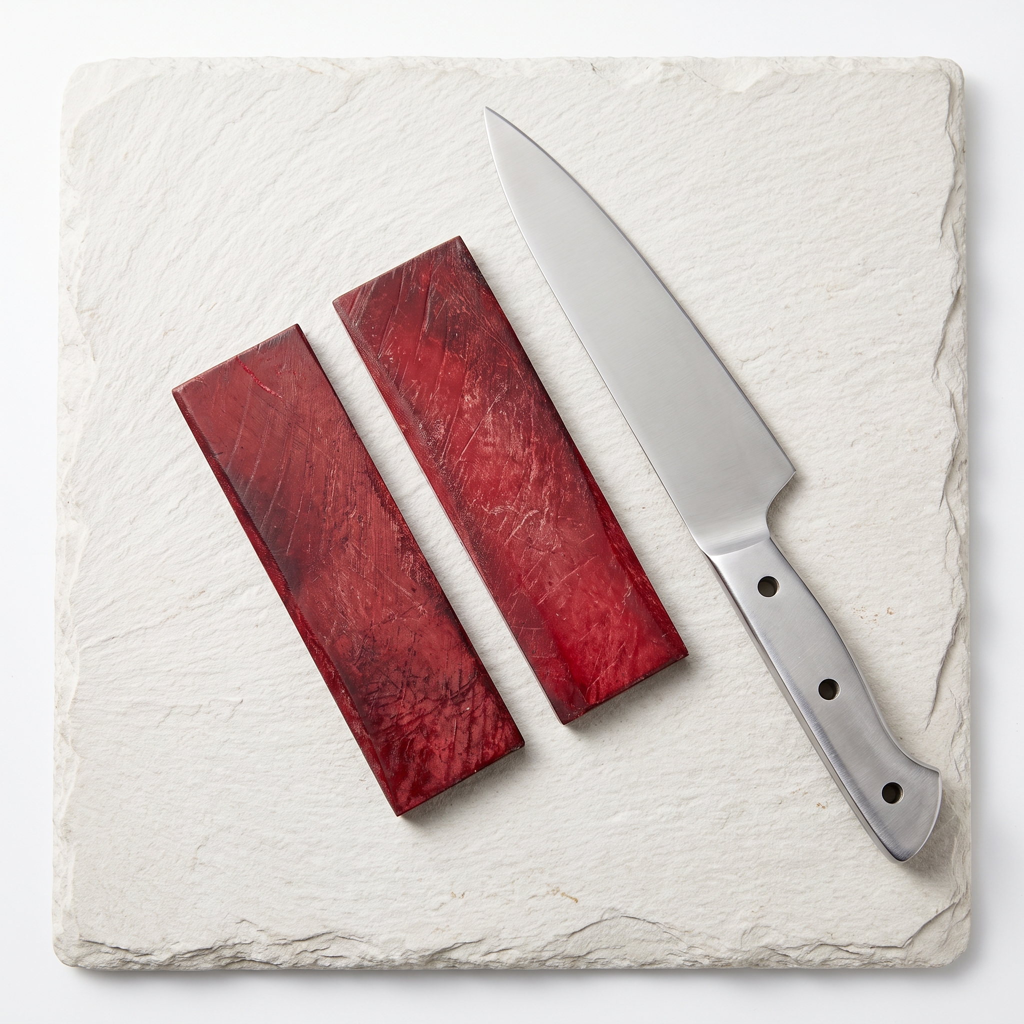 Colored cow bone handle material, cow bone sheet carving, cow bone patch material, Damascus knife blade partition material — Knife Making, Colored bone handle material — capture 3
