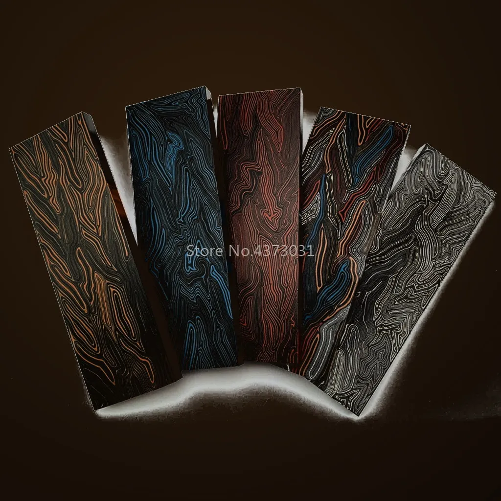 G10 Handle Scales · Material — Knife Making, G10 Damascus-pattern scales