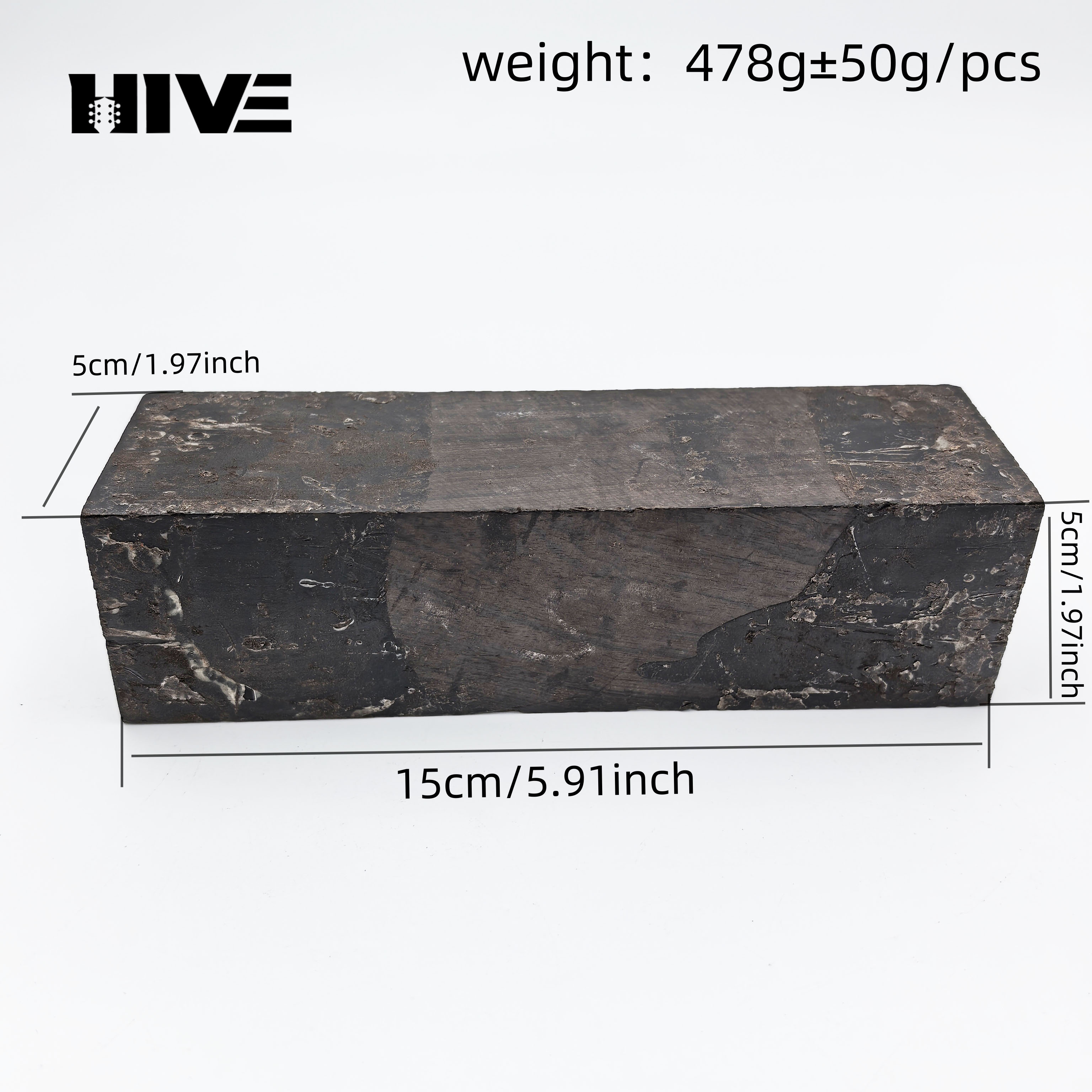 Ebony Wooden Lumber Blank Guitar Accessories 125x40/50x50mm Carving Wood Block for DIY Ebony Wooden — Knife Making, Ebony wood blank — capture 3