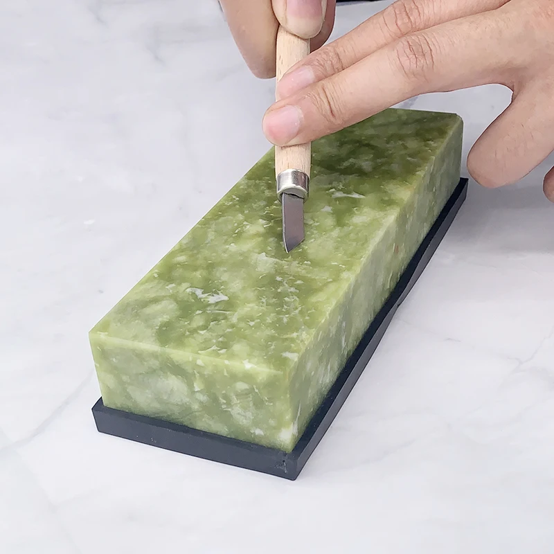 10000 Grit Natural Green Agate Sharpening Stone Whetstone Fine Grinder Polishing Shaved Bar Kitchen Knife Sharpener Honing Tool — Knife Making, Natural agate whetstone