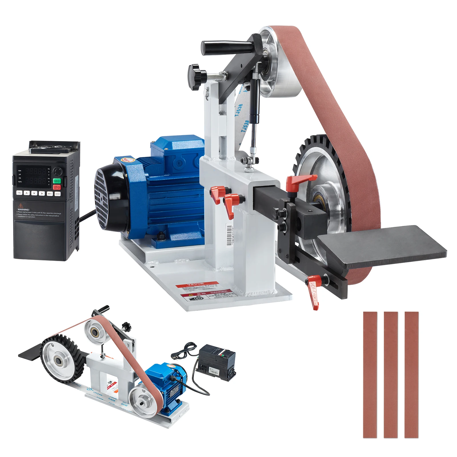 SucceBuy Belt Grinder Sander 72 x 2-Inch Variable Speed Polisher 1500W Polishing Grinding Machine for Metalworking Knife Making — Knife Making, 2x72 belt grinder