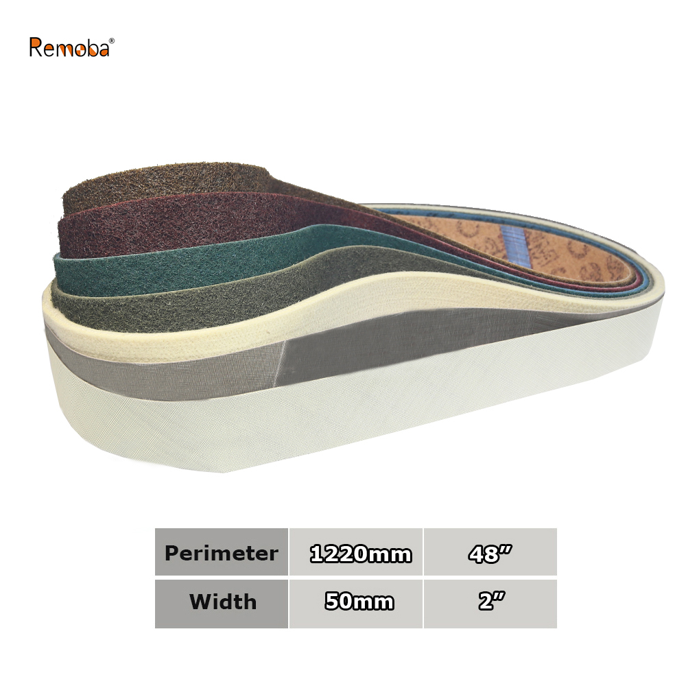 Remoba 2x48 Inch (1220x50mm) Surface Conditioning Sanding Belts for Knife Making Belt Grinders — Knife Making, Abrasive sanding belts