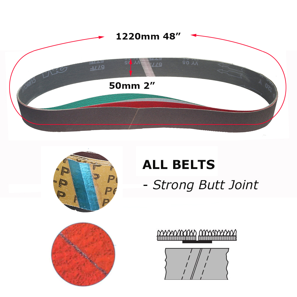 1220x50mm Abrasive Sanding Belts 2x48 — Knife Making, Abrasive sanding belts — capture 2