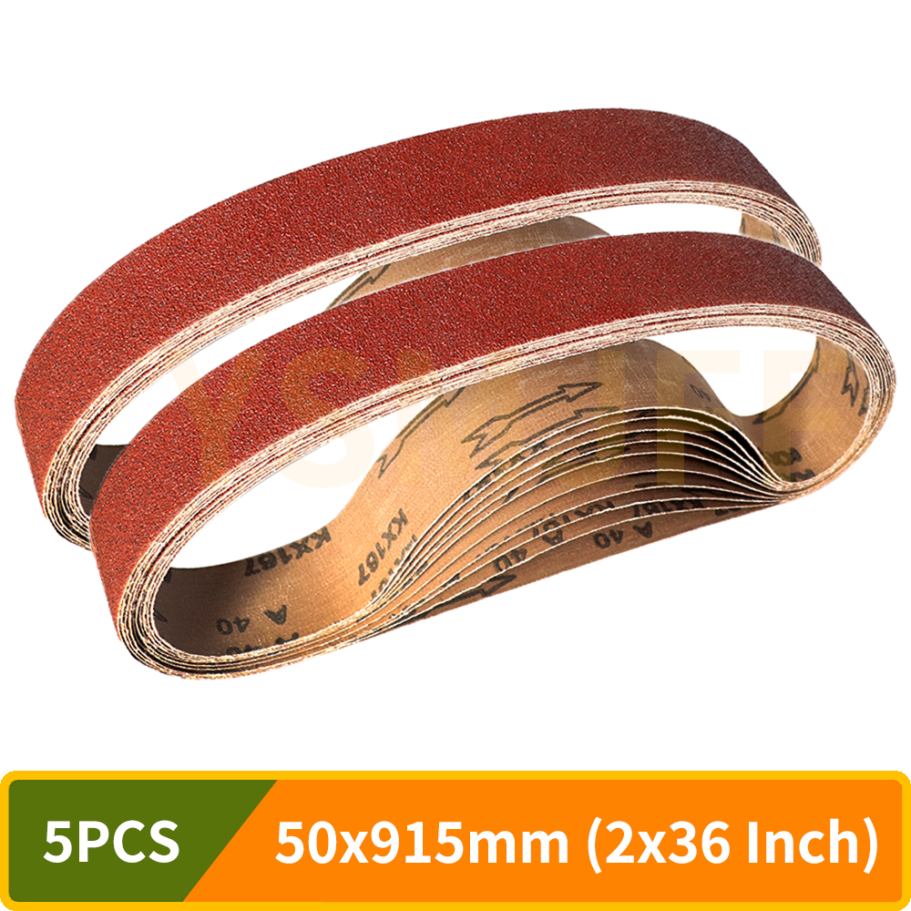 5PCS 50x915mm Abrasive Sanding Belts 40-1000 Grit 2x36 Inch Aluminum Oxide Abrasive belts for Wood Soft Metal Grinding Polishing — Knife Making, Abrasive sanding belts