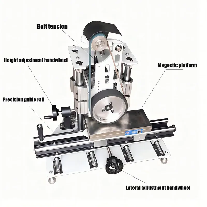 Small Manual 2x48 Inch Belt Sander Grinder Knife Making Belt Grinder Machine Flat Metal Polishing Machine — Knife Making, 2x48 belt grinder — capture 3