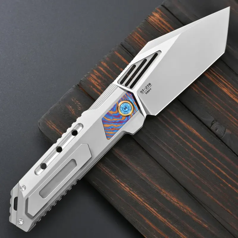 Sitivien ST278 S90V folding knife — Titanium EDC, S90V steel Sitivien ST278 S90V folding knife — Titanium EDC, S90V steel