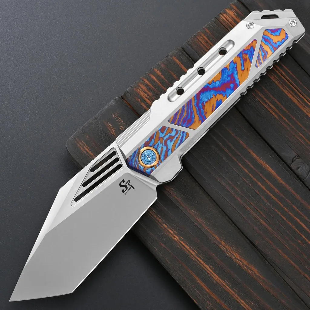 Sitivien ST278 S90V folding knife — Titanium EDC, Titanium handle — capture 2