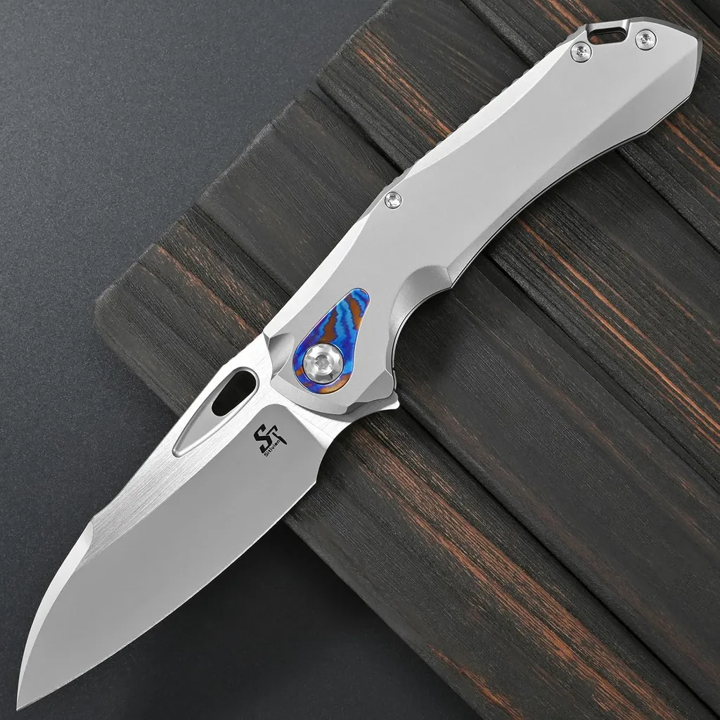 Sitivien ST276 M390 folding knife — Titanium EDC, Titanium handle — capture 2