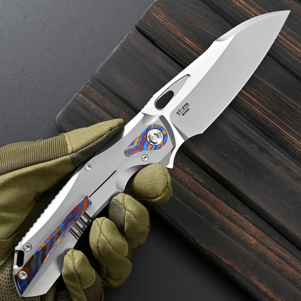 Sitivien ST276 M390 folding knife — Titanium EDC, Titanium handle — capture 3