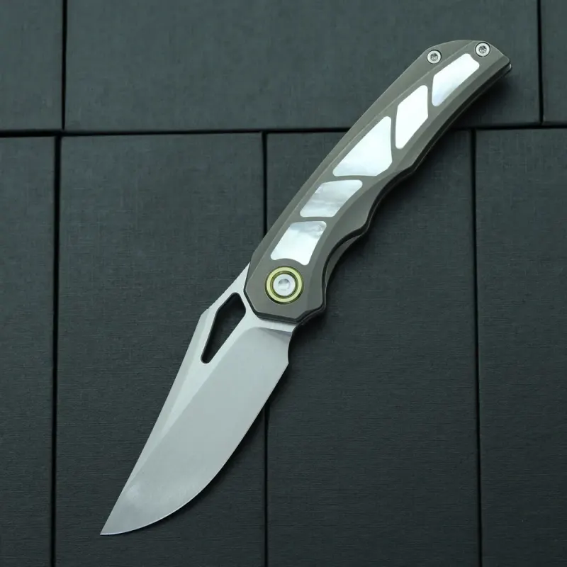 Beketen Seashell M390 Folding Knife — Titanium EDC, M390 steel Beketen Seashell M390 Folding Knife — Titanium EDC, M390 steel