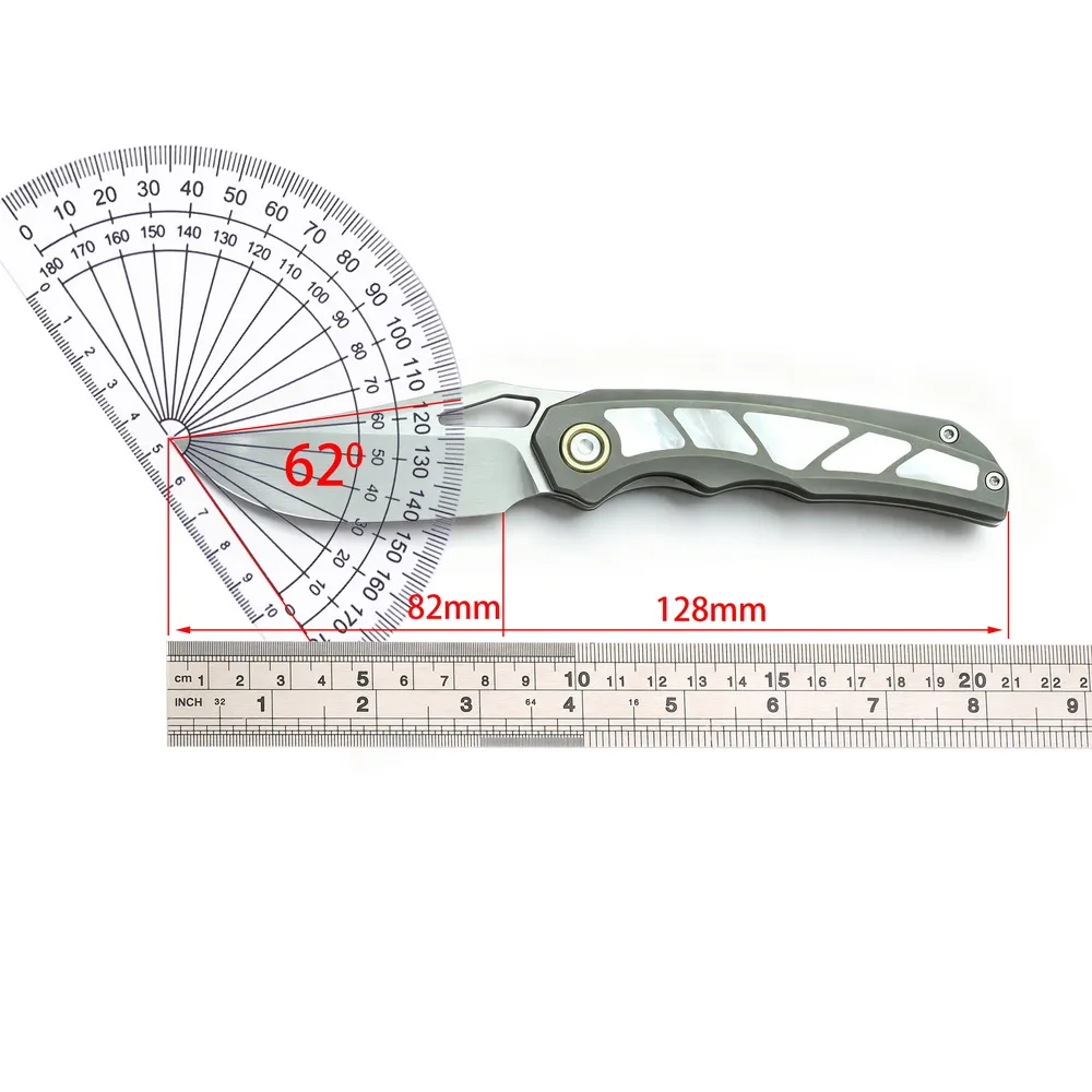 Beketen Seashell M390 Folding Knife — Titanium EDC, Titanium handle — capture 3