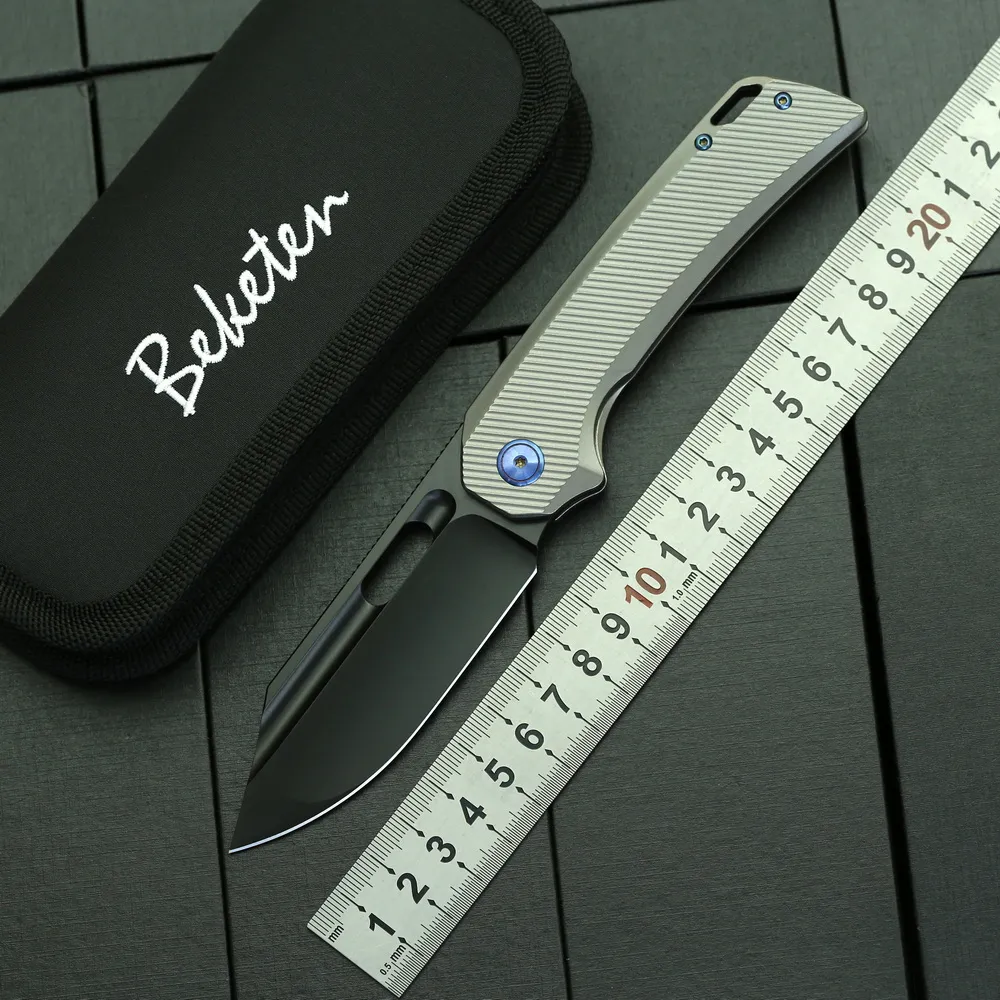 Beketen Overlord Dinosaur M390 — Titanium EDC, Titanium handle