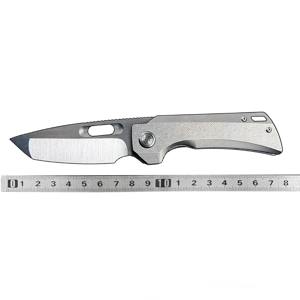 Overlord Dinosaur M390 Folding Knife — Titanium EDC, Titanium handle — capture 2