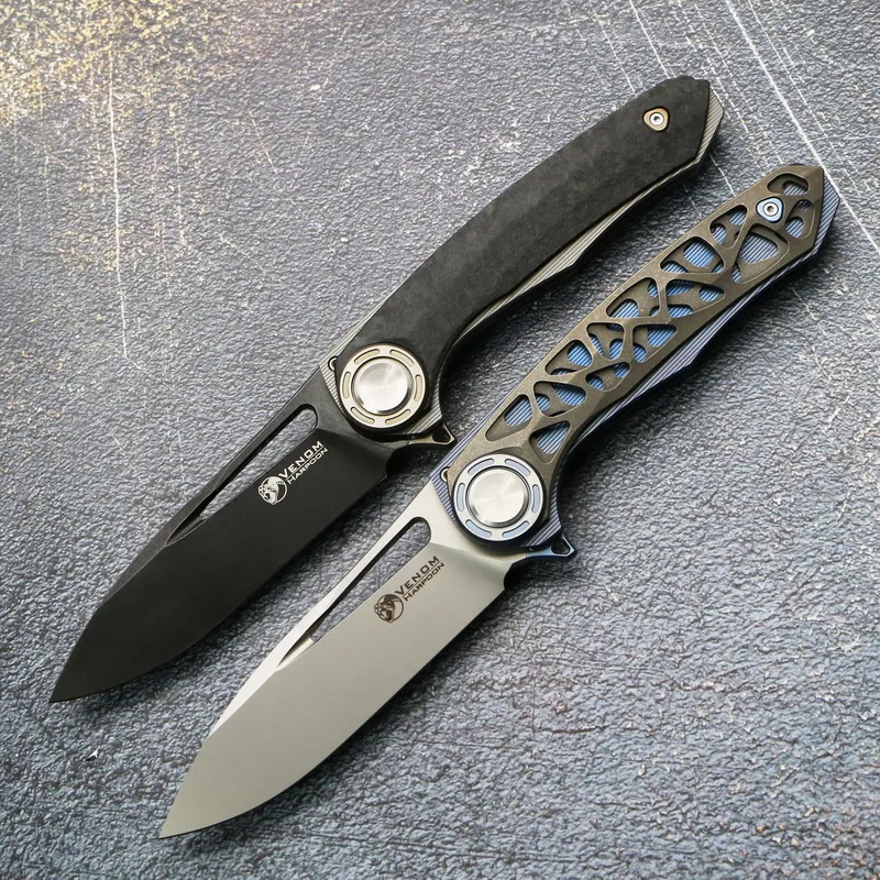Harpoon M390 Folding Knife — Titanium EDC, Titanium handle